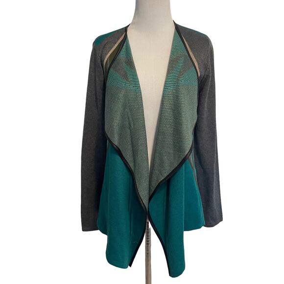 Alberto Makali Sweaters - Alberto Makali Wool Blend Open Cardigan Women's Size Medium Green Gray Drapey
